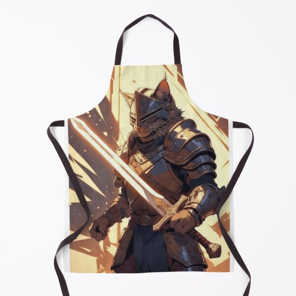 Item preview, Warrior cat wearing its beautiful armor and sword designed and sold by UrbanView.
