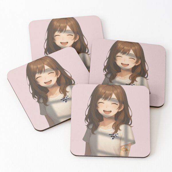 Item preview, Pure Joy – Soft Anime Girl with Panda & Tiny Monkey Detail designed and sold by Y-MOONSTAR.