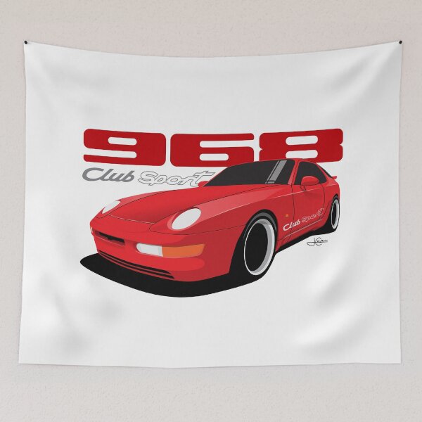 Item preview, Red 968 Club Sport Illustration designed and sold by blackdogshop.