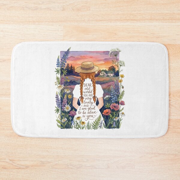 Item preview, Anne of Green Gables Dear Old World Quote Floral Art designed and sold by Fenay Designs.