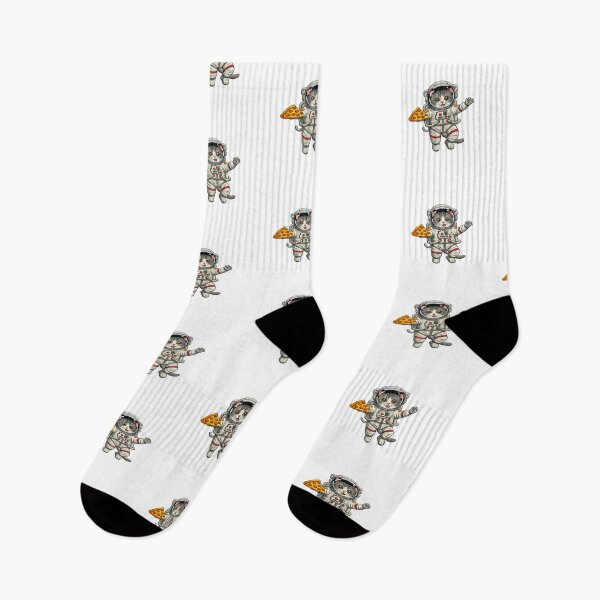 Item preview, Funny Astronaut Cat Eating Pizza in Space – Cute Galaxy Kitten Cartoon Design for Cat Lovers designed and sold by FernandsOficial.