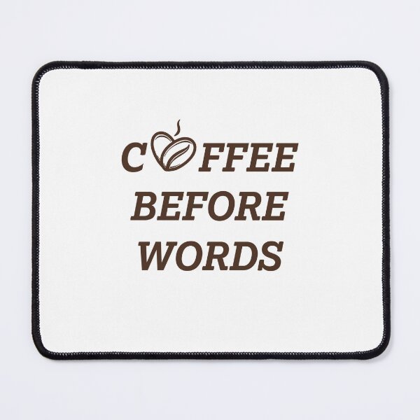 Item preview, Coffe before words, is a minimalist typography design created for coffee lovers who appreciate calm, silence, and mindful mornings. designed and sold by ArtFairy38.