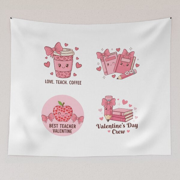 Item preview, Teacher Valentine Coquette, Valentine Teacher, Retro Teacher Gift, Teacher Valentine Design, Teacher, Valentines Heart designed and sold by DesignDenDo ⭐⭐⭐⭐⭐.