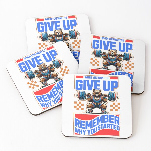 Item preview, Motivational Gym Bear - When You Want To Give Up Bear Squat designed and sold by Abaseen.