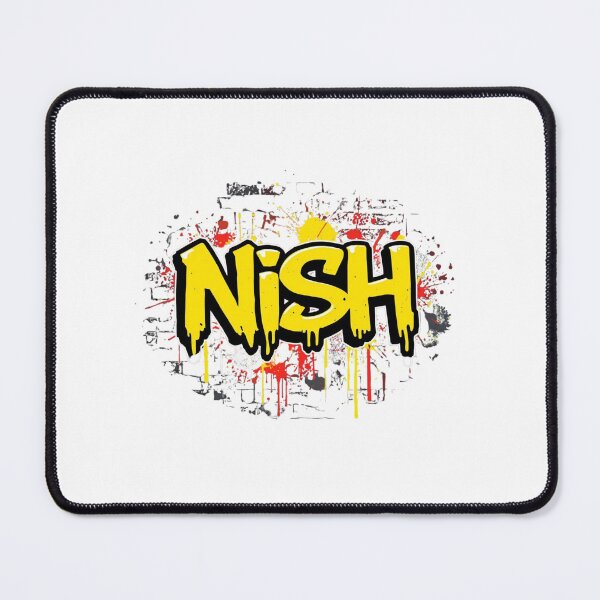 Item preview, NISH Name Design – Bold Neon Typography designed and sold by Mukesh Saxena.