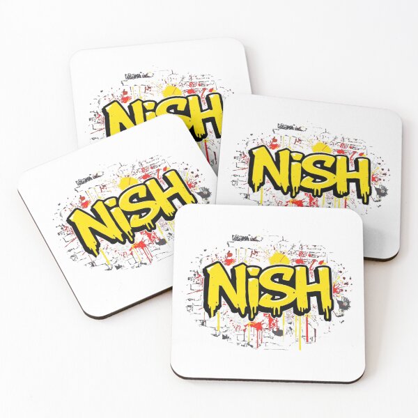 Item preview, NISH Name Design – Bold Neon Typography designed and sold by Mukesh Saxena.