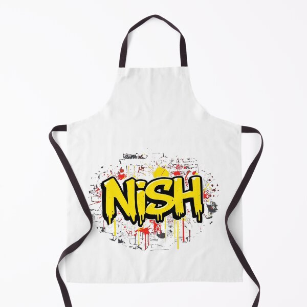 Item preview, NISH Name Design – Bold Neon Typography designed and sold by Mukesh Saxena.