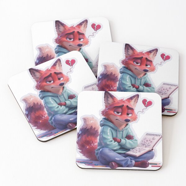 Item preview, Grumpy Fox Artist Says "Love? Not Today" – Prioritizing Art & Me-Time Vinyl Sticker designed and sold by ARTCREATESHOP.