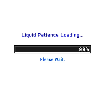 Artwork thumbnail, Retro DOS Liquid Patience Loading Computer Progress Bar by FunFitLife Studio