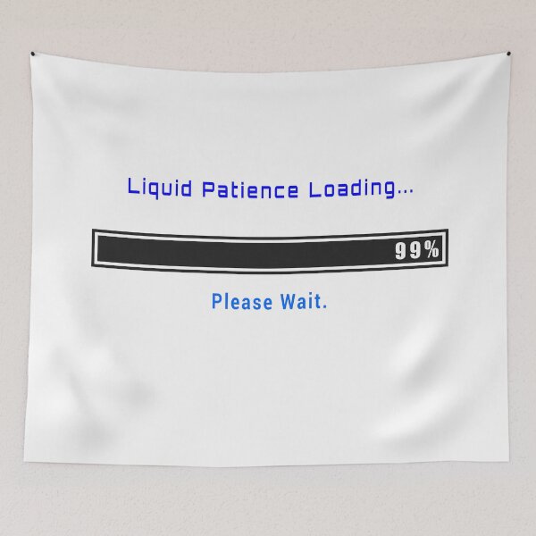 Item preview, Retro DOS Liquid Patience Loading Computer Progress Bar designed and sold by FunFitLife Studio.