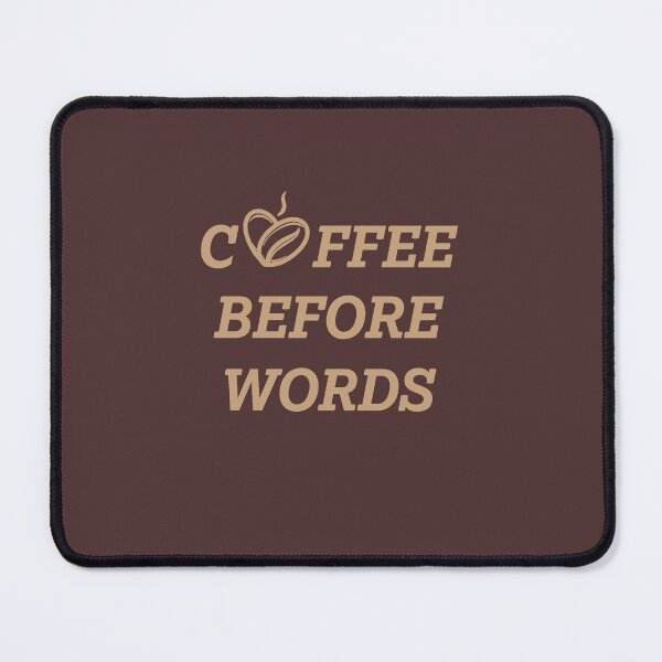Item preview, Coffe before words, is a minimalist typography design created for coffee lovers who appreciate calm, silence, and mindful mornings. designed and sold by ArtFairy38.