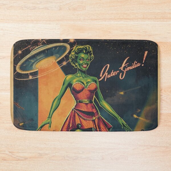 Item preview, 1950s B-Movie Poster Giant Alien Femme Fatale Emerald Green Giantess Vintage Sci-Fi Retro Invasion Art designed and sold by MissSaylor.