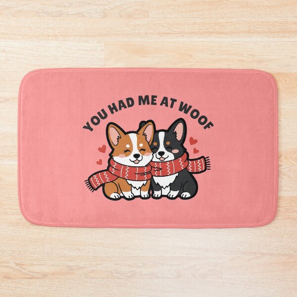 Item preview, You Had Me at Woof – Cute Corgi Couple Valentine Dog designed and sold by Quipzzy.