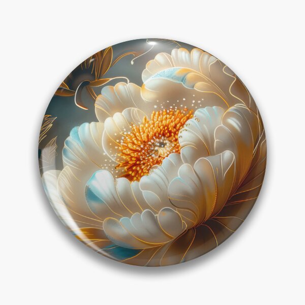 Item preview, Luxurious White and Gold Peonies Art  designed and sold by MargaretWiktor.