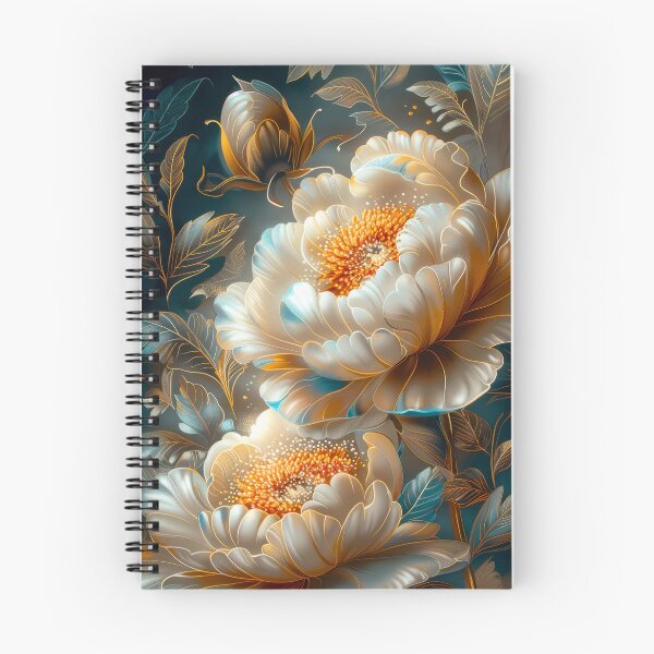Item preview, Luxurious White and Gold Peonies Art  designed and sold by MargaretWiktor.