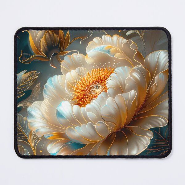 Item preview, Luxurious White and Gold Peonies Art  designed and sold by MargaretWiktor.