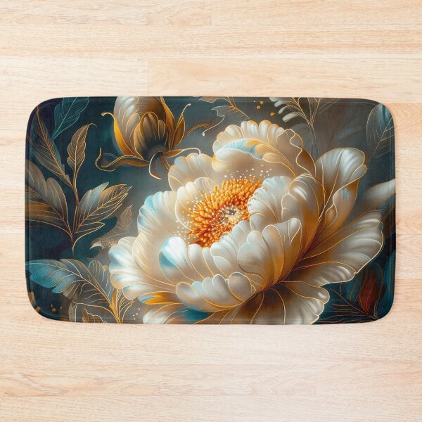 Item preview, Luxurious White and Gold Peonies Art  designed and sold by MargaretWiktor.