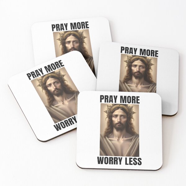 Item preview, Pray More Worry Less Jesus Love God Christian Faith Bible Church Cross Resurrection Easter designed and sold by DogLover332.