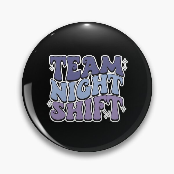 Item preview, Team Night Shift Retro Groovy Typography Aesthetic Work Humor Design designed and sold by DrawHandArt.