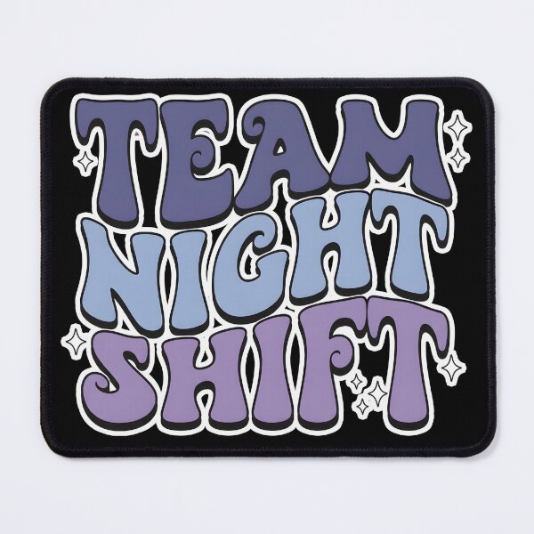 Item preview, Team Night Shift Retro Groovy Typography Aesthetic Work Humor Design designed and sold by DrawHandArt.