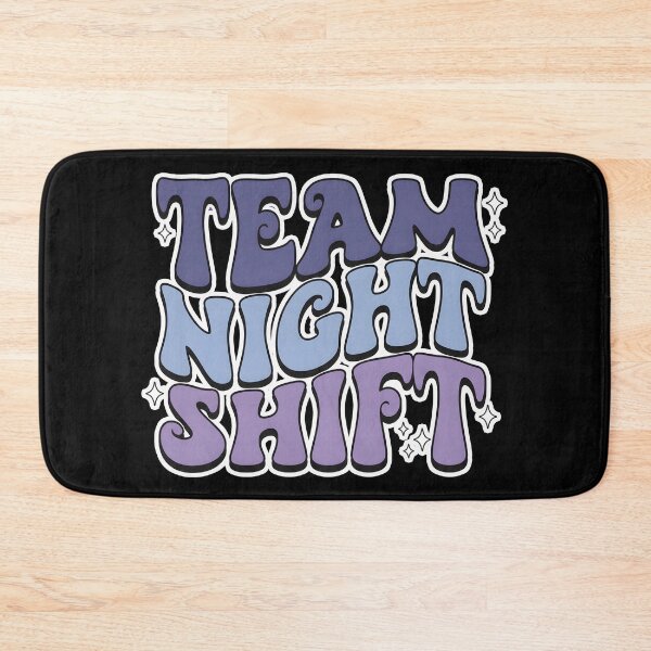 Item preview, Team Night Shift Retro Groovy Typography Aesthetic Work Humor Design designed and sold by DrawHandArt.