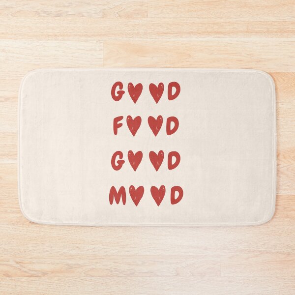 Item preview, Food Lovers Gift, good food good mood design, chef gift idea, Coquette Girly, Valentines Day, Gift for Girlfriend, Hand Painted Style, Red Pink designed and sold by MakitoDesign.