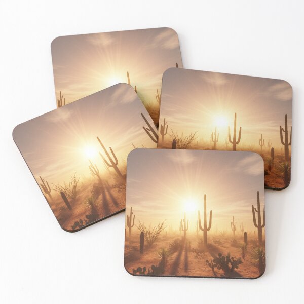 Item preview, Golden Cacti Under Rising Sun designed and sold by JuViRo.