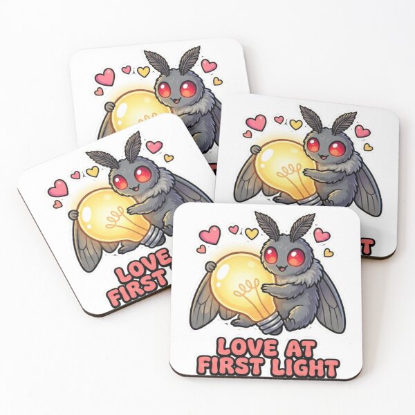 Item preview, Love at First Light – Cute Moth & Lightbulb Design designed and sold by GeekGuysShop.