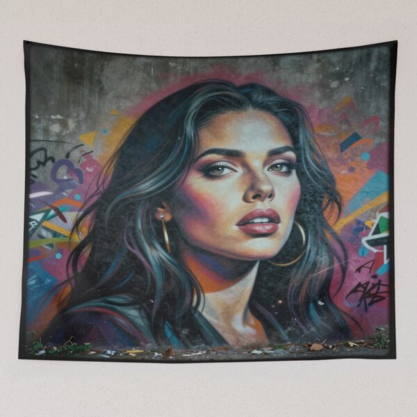 Item preview, Urban Graffiti Portrait with Bold Colors and Contemporary Art Energy designed and sold by FotoworldEdel.