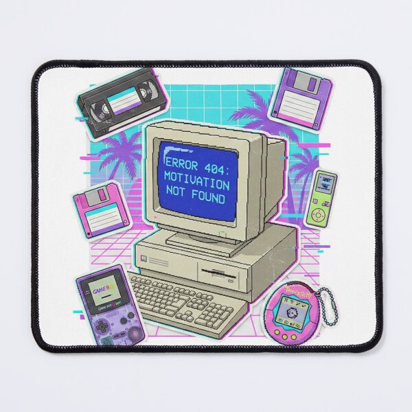 Item preview, Error 404 Motivation Not Found Retro 90s Aesthetic designed and sold by GeekGuysShop.