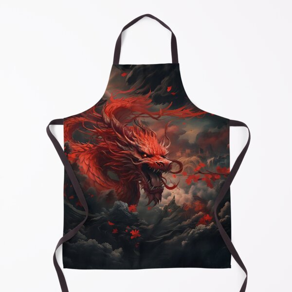 Item preview, Crimson Mythic Dragon Dark Storm Clouds Oriental Gothic Fantasy Power designed and sold by CharmedVille.