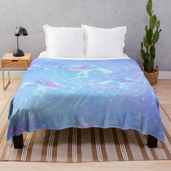 Item preview, Pastel Jellyfish Dreamscape, Iridescent Ocean Glow, Lavender Blue Celestial Underwater Fantasy designed and sold by CharmedVille.
