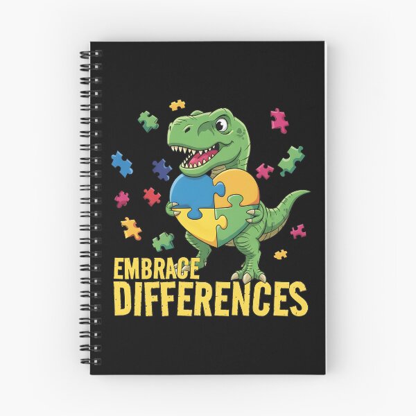 Item preview, mbrace Differences Autism Awareness T-Rex Dinosaur Puzzle Heart Neurodiversity Art designed and sold by DrawHandArt.