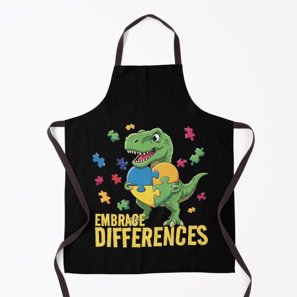 Item preview, mbrace Differences Autism Awareness T-Rex Dinosaur Puzzle Heart Neurodiversity Art designed and sold by DrawHandArt.