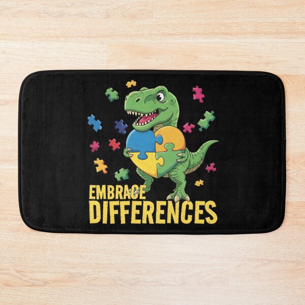 Item preview, mbrace Differences Autism Awareness T-Rex Dinosaur Puzzle Heart Neurodiversity Art designed and sold by DrawHandArt.