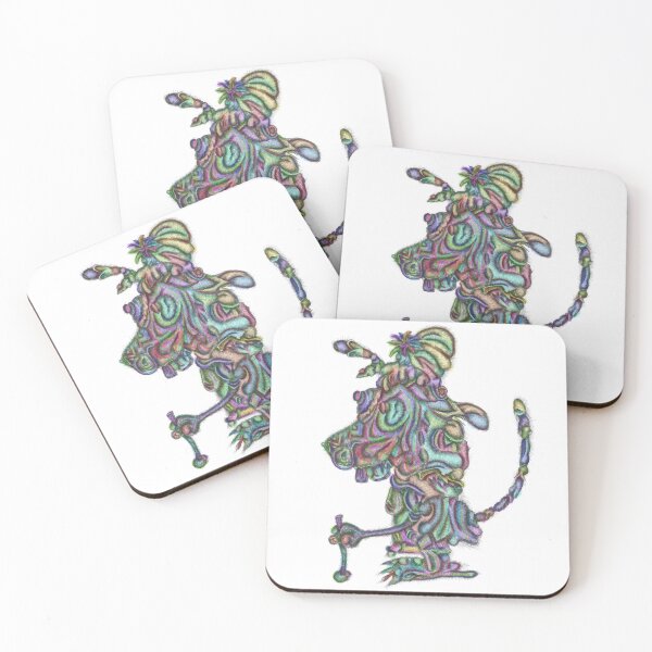Item preview, Mrs. Dog abstract portrait designed and sold by liquid-print.
