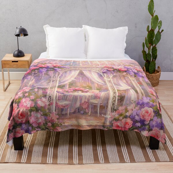 Item preview, Fairytale Rose Garden Gazebo – Dreamy Watercolor Floral Art designed and sold by MKVisions.
