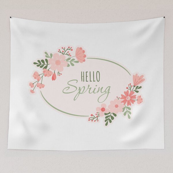 Item preview, Hello Spring lettering and decorative flowers designed and sold by CHERRY--SHOP.