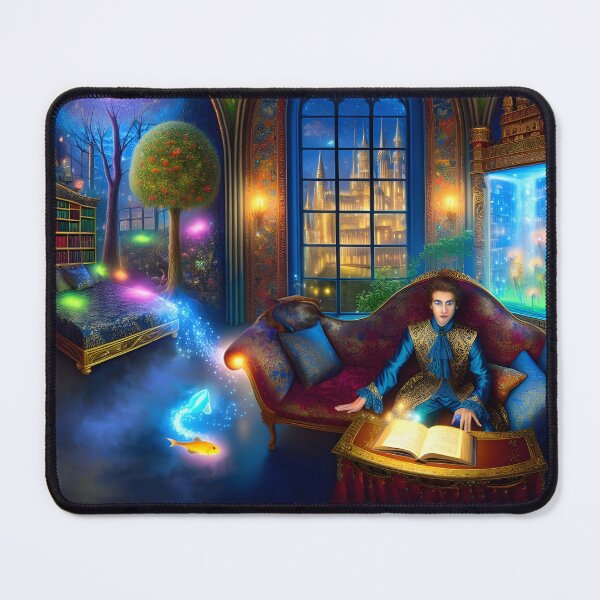 Item preview, The Alchemy of Fantasy: Midnight Hour in the Magic Library designed and sold by KunstGeist.