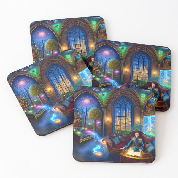Item preview, The Alchemy of Fantasy: Midnight Hour in the Magic Library designed and sold by KunstGeist.