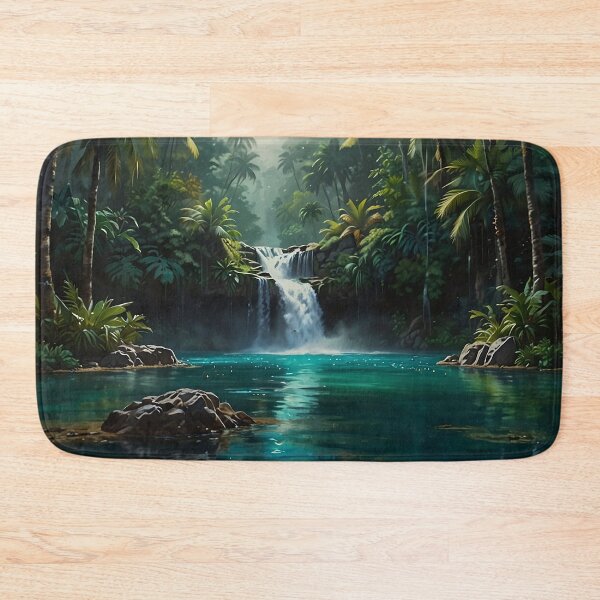 Item preview, Jungle Waterfall – Tropical Nature Landscape  designed and sold by Glitchart66.