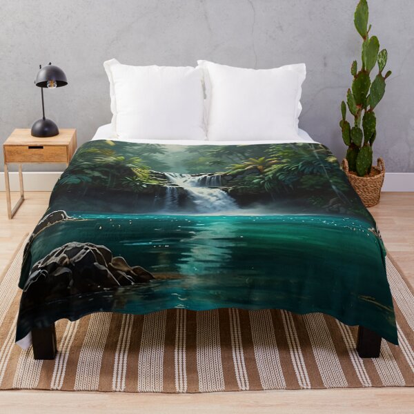 Item preview, Jungle Waterfall – Tropical Nature Landscape  designed and sold by Glitchart66.
