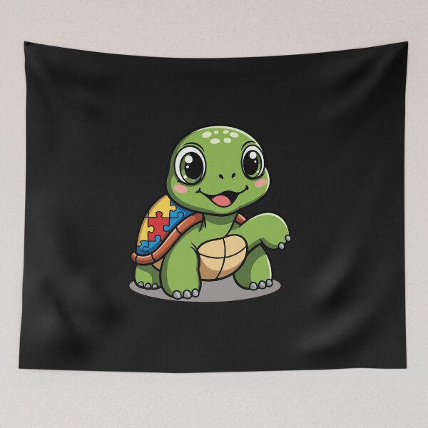 Item preview, Autism Awareness Turtle Puzzle Piece Support designed and sold by GrumpySableye.