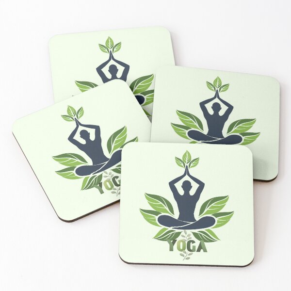 Item preview, Yoga Lotus Silhouette with Botanical Leaves designed and sold by LoudVictory.