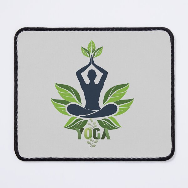 Item preview, Yoga Lotus Silhouette with Botanical Leaves designed and sold by LoudVictory.