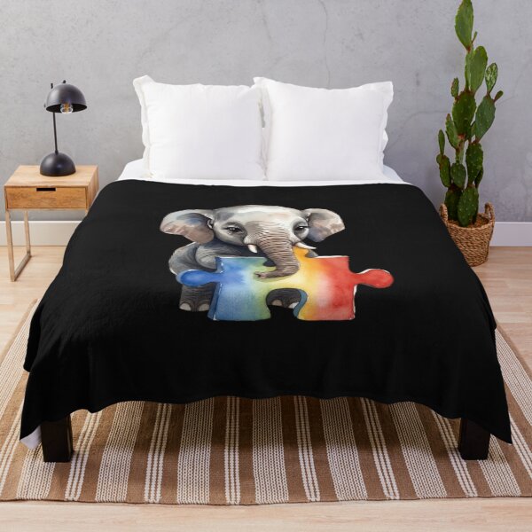 Item preview, Autism Awareness Baby Elephant Rainbow Puzzle Piece Neurodiversity Support designed and sold by GrumpySableye.
