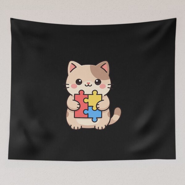 Item preview, Autism Awareness Cat Puzzle Piece Neurodiversity designed and sold by GrumpySableye.