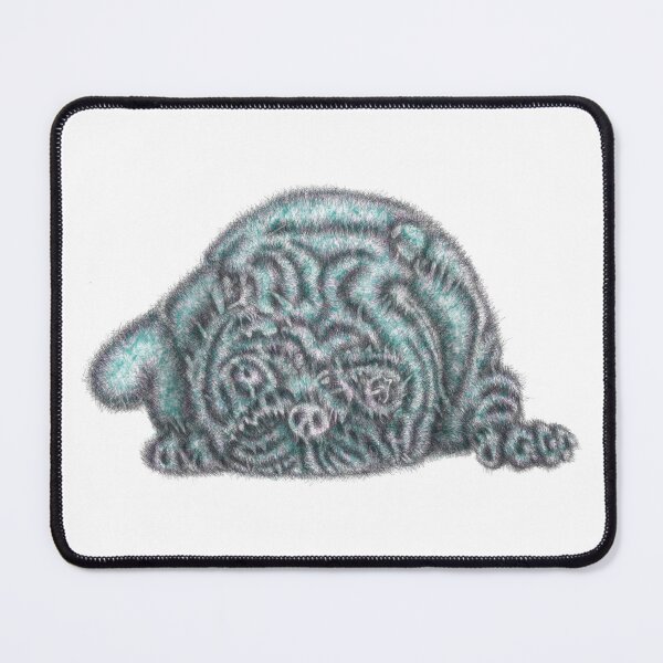 Item preview, Abstract portrait of a pug dog designed and sold by liquid-print.