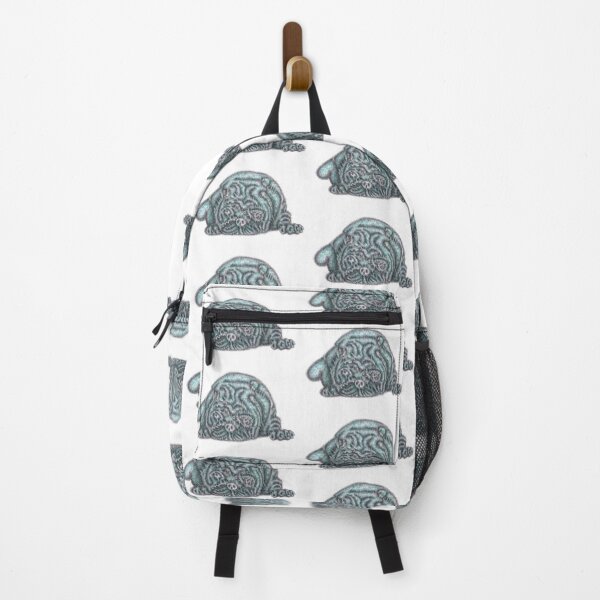 Item preview, Abstract portrait of a pug dog designed and sold by liquid-print.