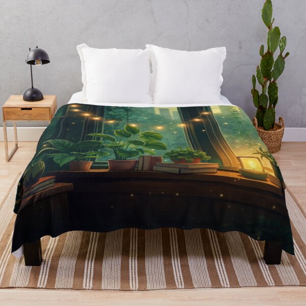 Item preview, Green Urban Window Aesthetic with Warm Lights and Night City View designed and sold by CharmedVille.